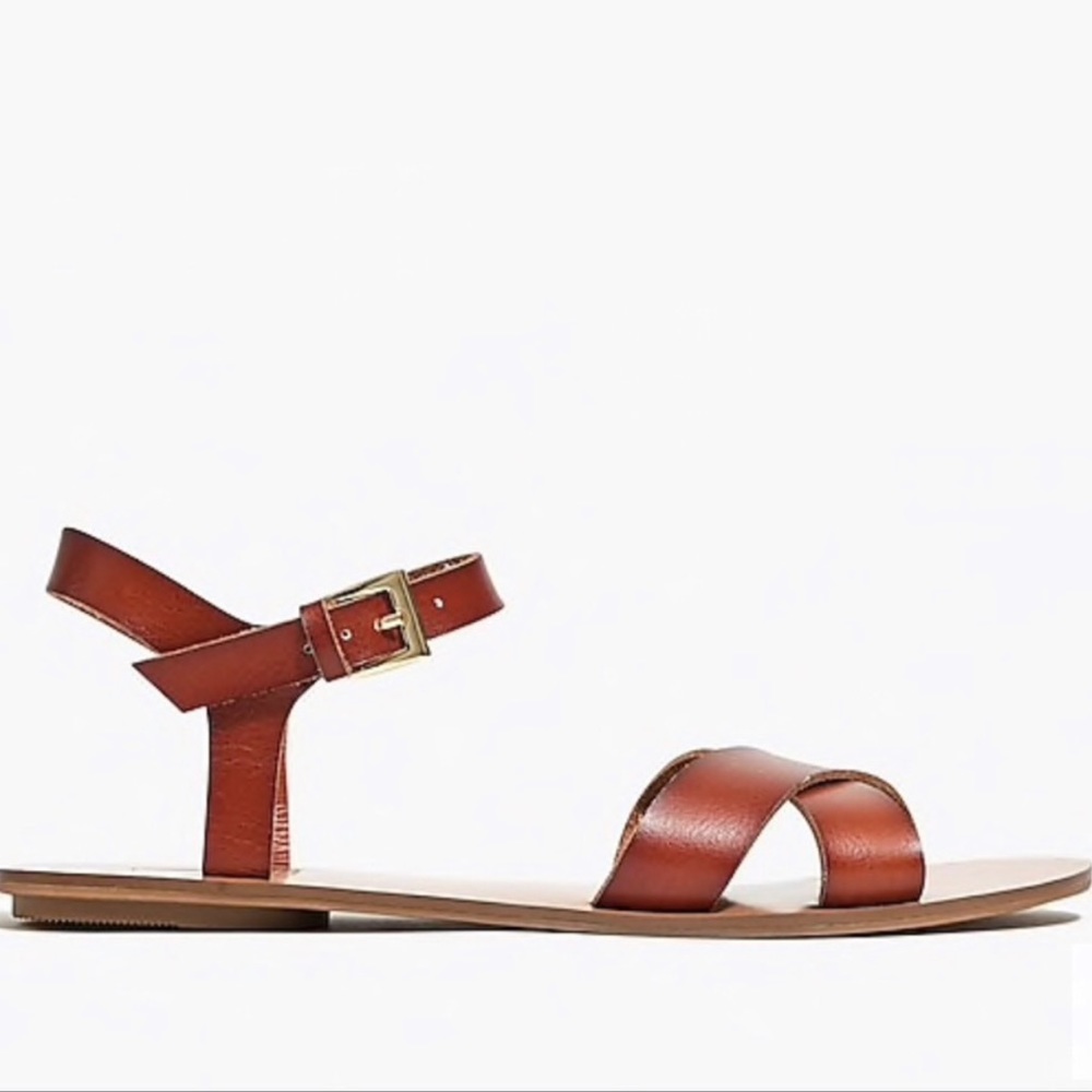 JCrew Cris Cross Leather sandals